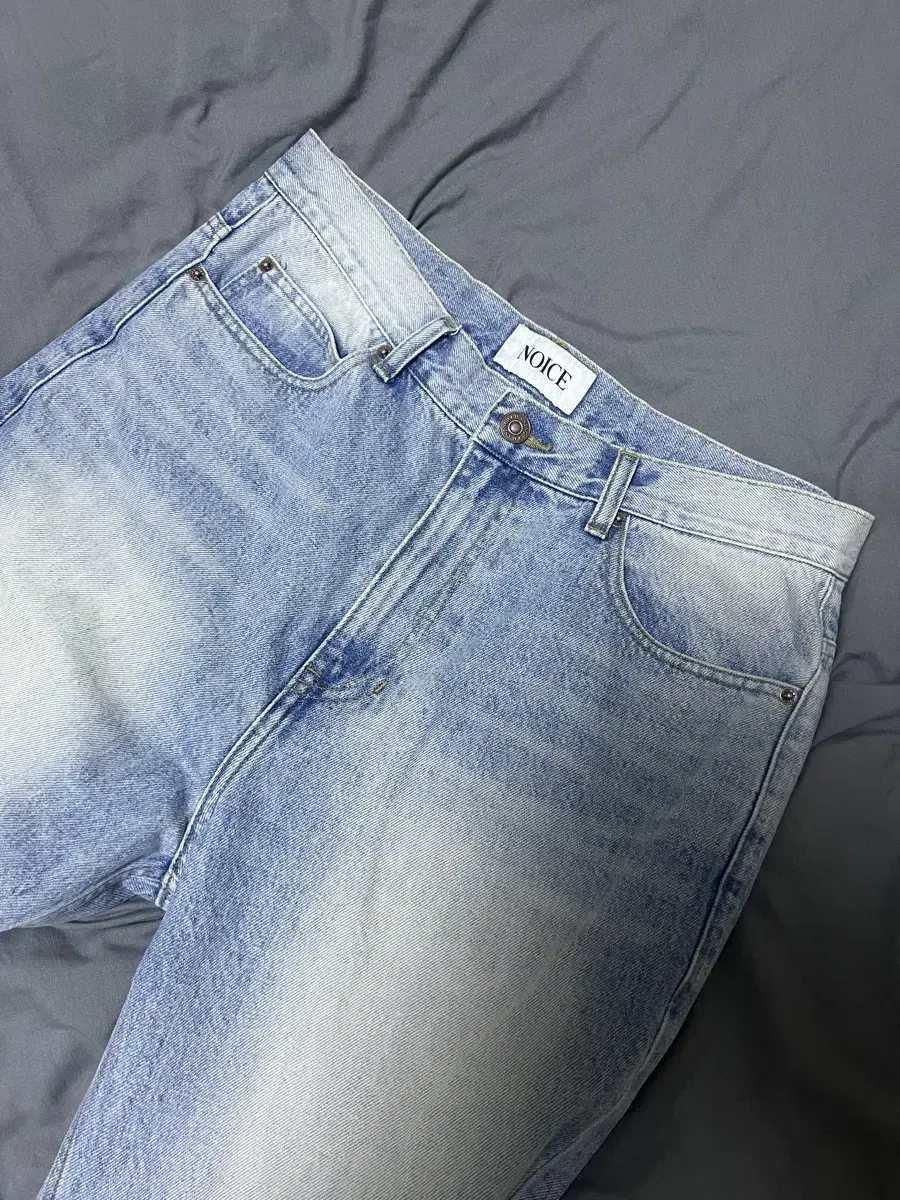 [M] 노이스 WASHED FLARED JEANS - BLUE